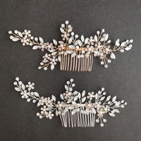 slbridal handmade rhinestones opal crystal bridal hair comb wedding headdress hair accessories bridesmaids women hair jewelry