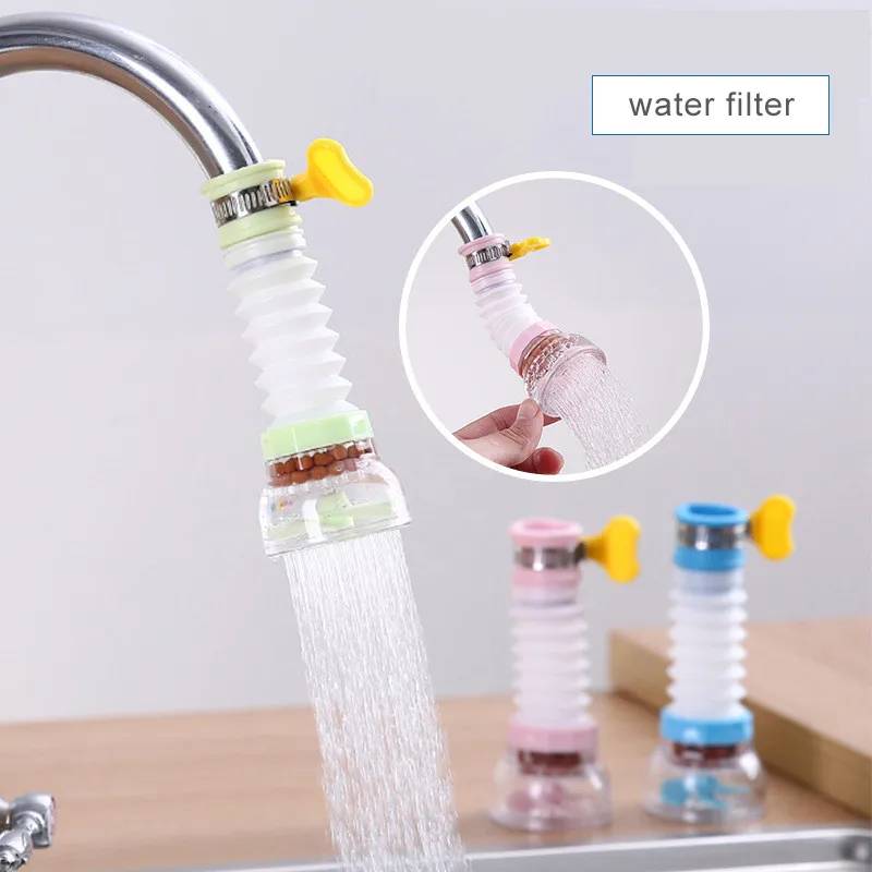 

Kitchen Rotation Faucet Spouts Sprayers PVC Shower Tap Water Filter Purifier Nozzle Filter Water Saver for Household Kitchen