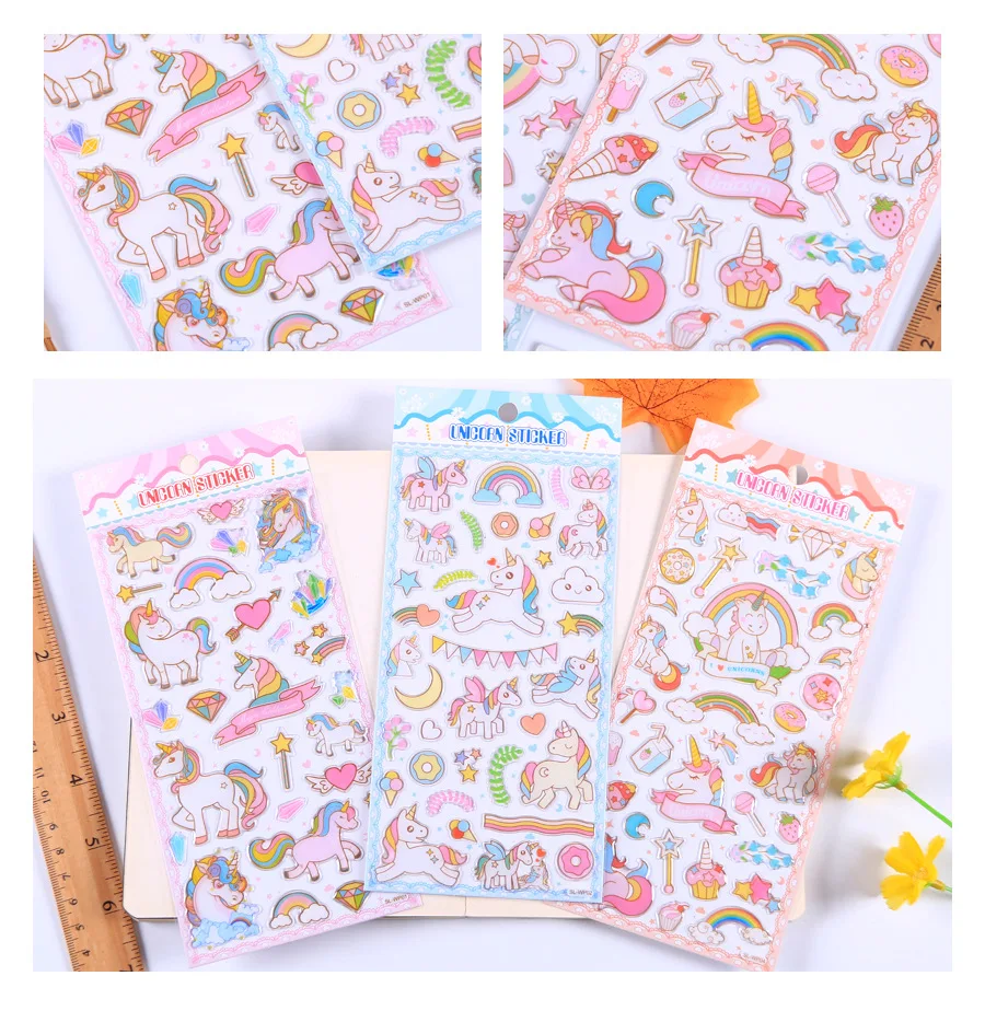 1 шт./лот Kawaii канцелярские наклейки Единорог девушка сердце декоративные мобильные наклейки Скрапбукинг DIY японские ремесленные наклейки