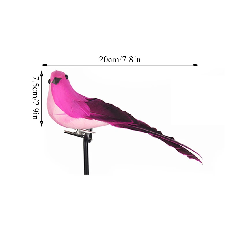 

1pc Creative Simulation Gardening Artificial Kids Mariage Table Mini Bird Foam Feathers Decoration Fake Craft Birds Wedding