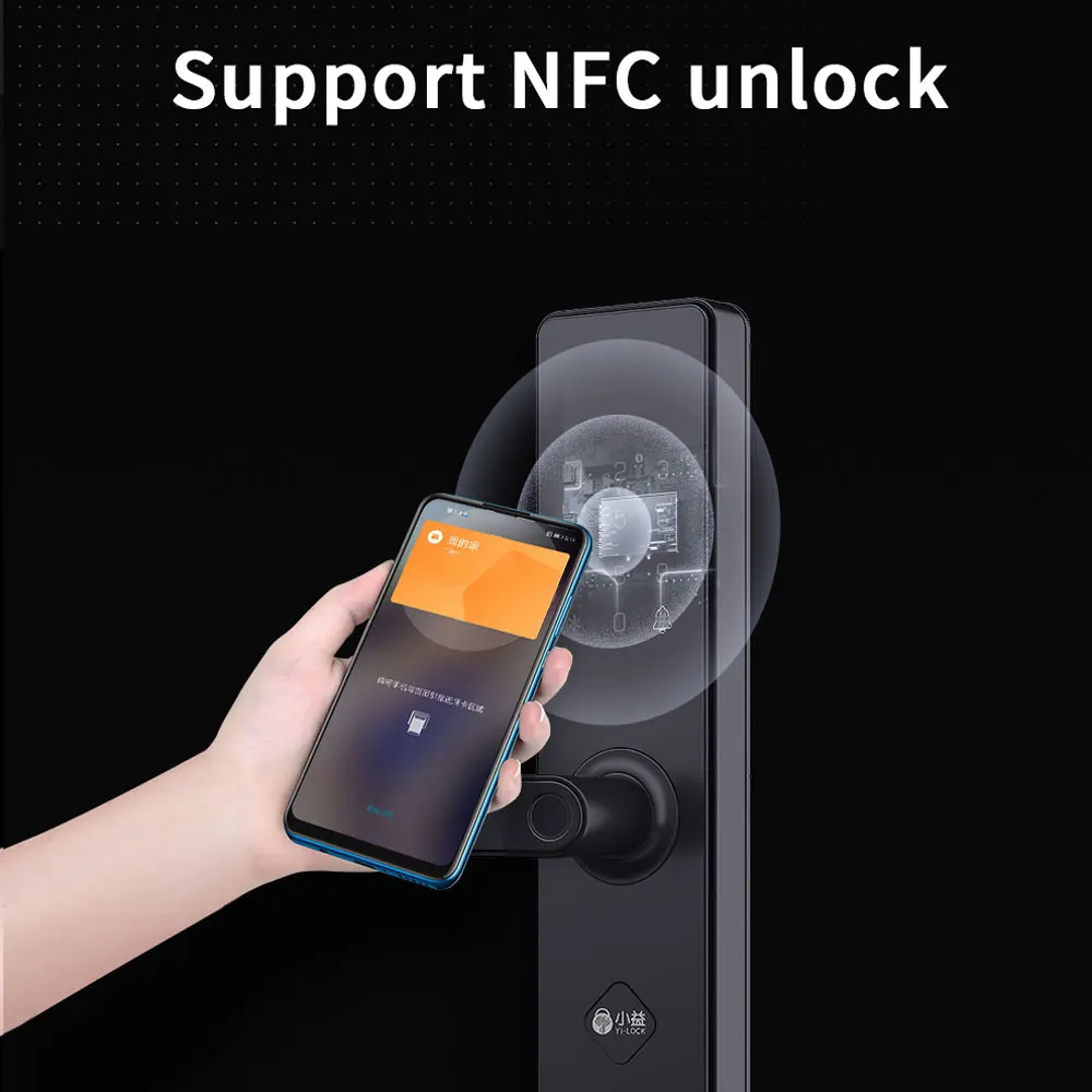 Умный биометрический дверной замок Yi-LOCK E206T, отпечаток пальца, электронный замок, NFC, отпечаток пальца, пароль, Bluetooth, RFID, приложение, Удаленная разблокировка