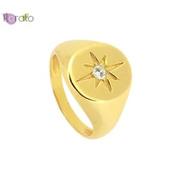 minimalist sunflower crystal ring 24k gold platedsilver european and american style heart ring for women wedding gift jewelry