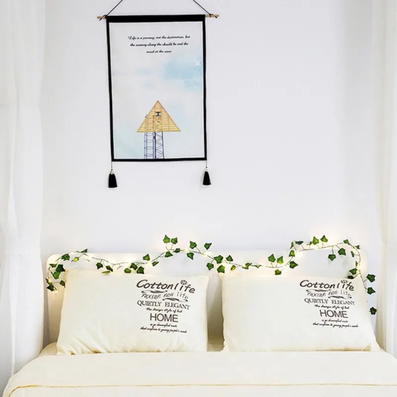 

2.2 Meters 25 Lamp Copper Wire With Simulation Flower Vine Flower Bud Wedding Decorative Flower Vine String For House Decor