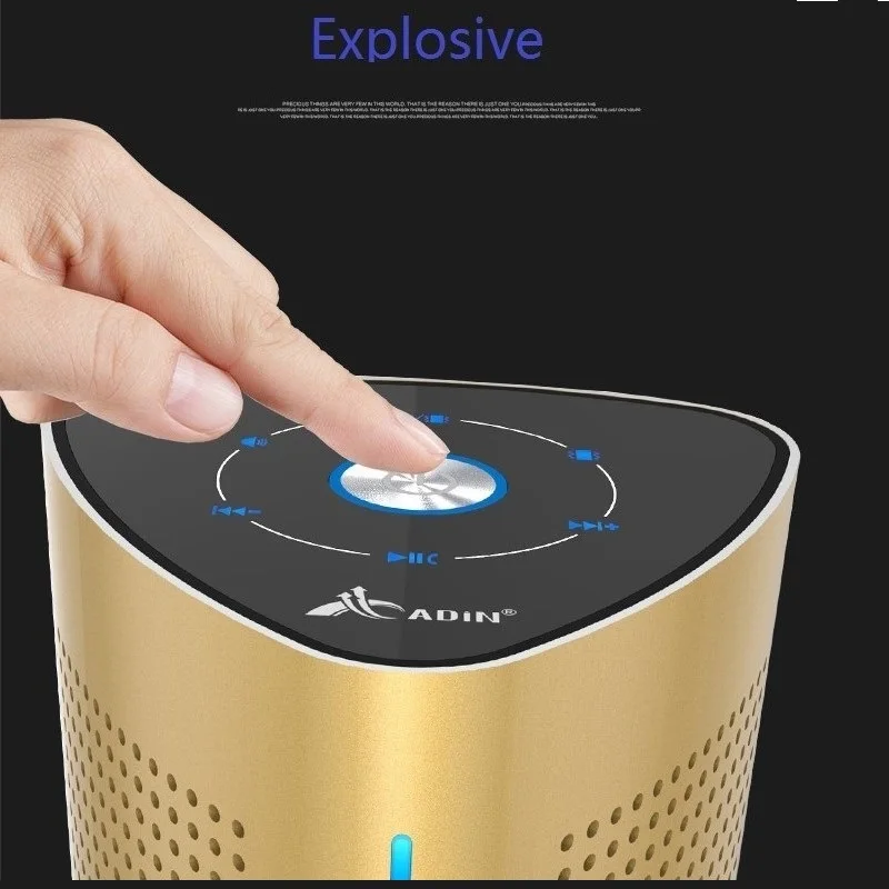 36 Вт портативный динамик NFC Беспроводной с вибрацией и bluetooth динамик s ADIN V8 золотой черный резонансный стерео 3D HiFi сенсорный сабвуфер микрофон