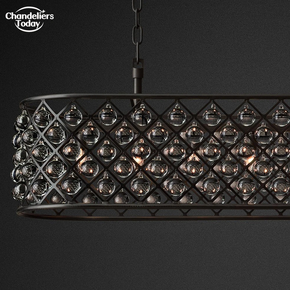 Роскошные винтажные Кристальные люстра Висячие светильники с каплями слезы