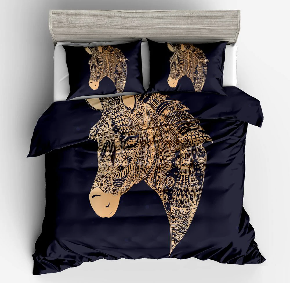 

Fashion 3D Print sika deer Christmas color black yellow red duvet cover twin full queen king size good quality 2/3pcs bedding