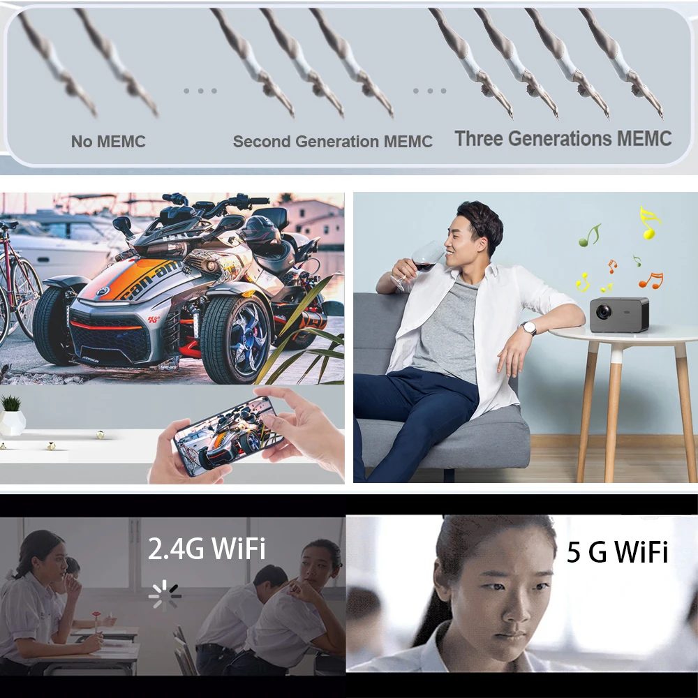 Changhong M4000 1080P проектор 4K Поддержка домашнего кинотеатра 2000ANSI Lumen TV Android 9 0 Wifi Смарт 3D