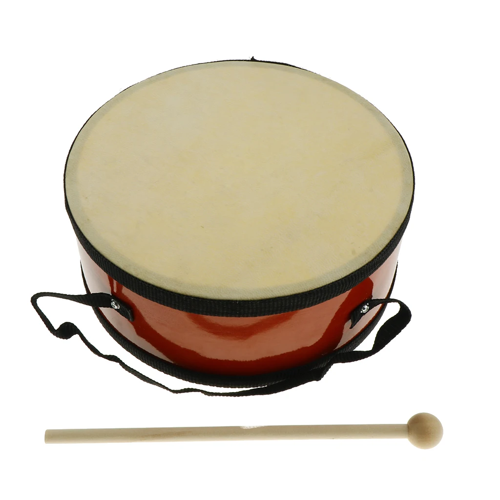 

Hand Drum 7.87x3.14inch W/ Stick Set For Kids Baby Music Early Learning Toy