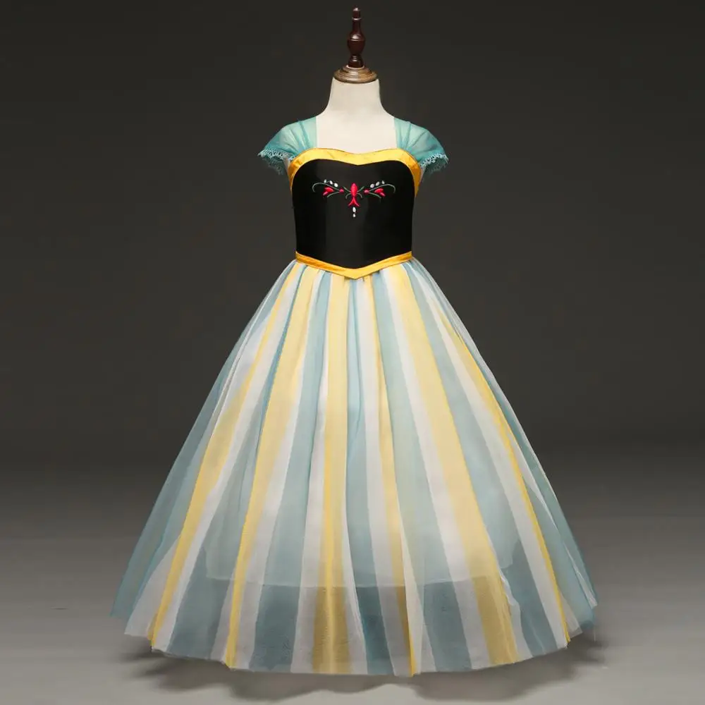 Модные платья Анны для первого причастия синие маленьких девочек на свадьбу и