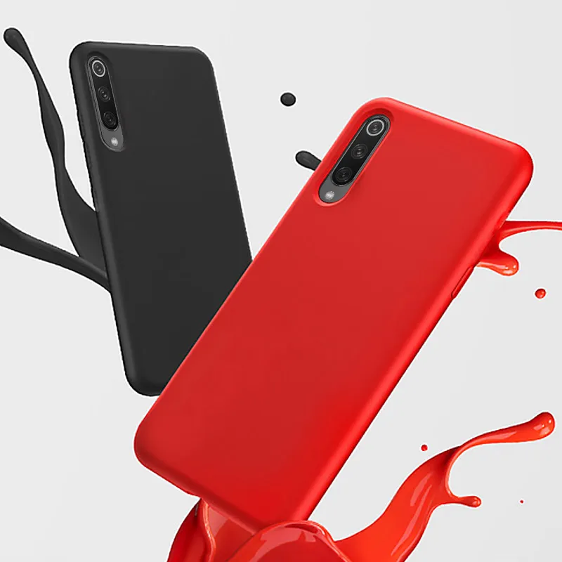 Однотонный жидкий силиконовый чехол для Xiaomi mi 9T 9 SE 8 Lite полный Чехол оригинальный