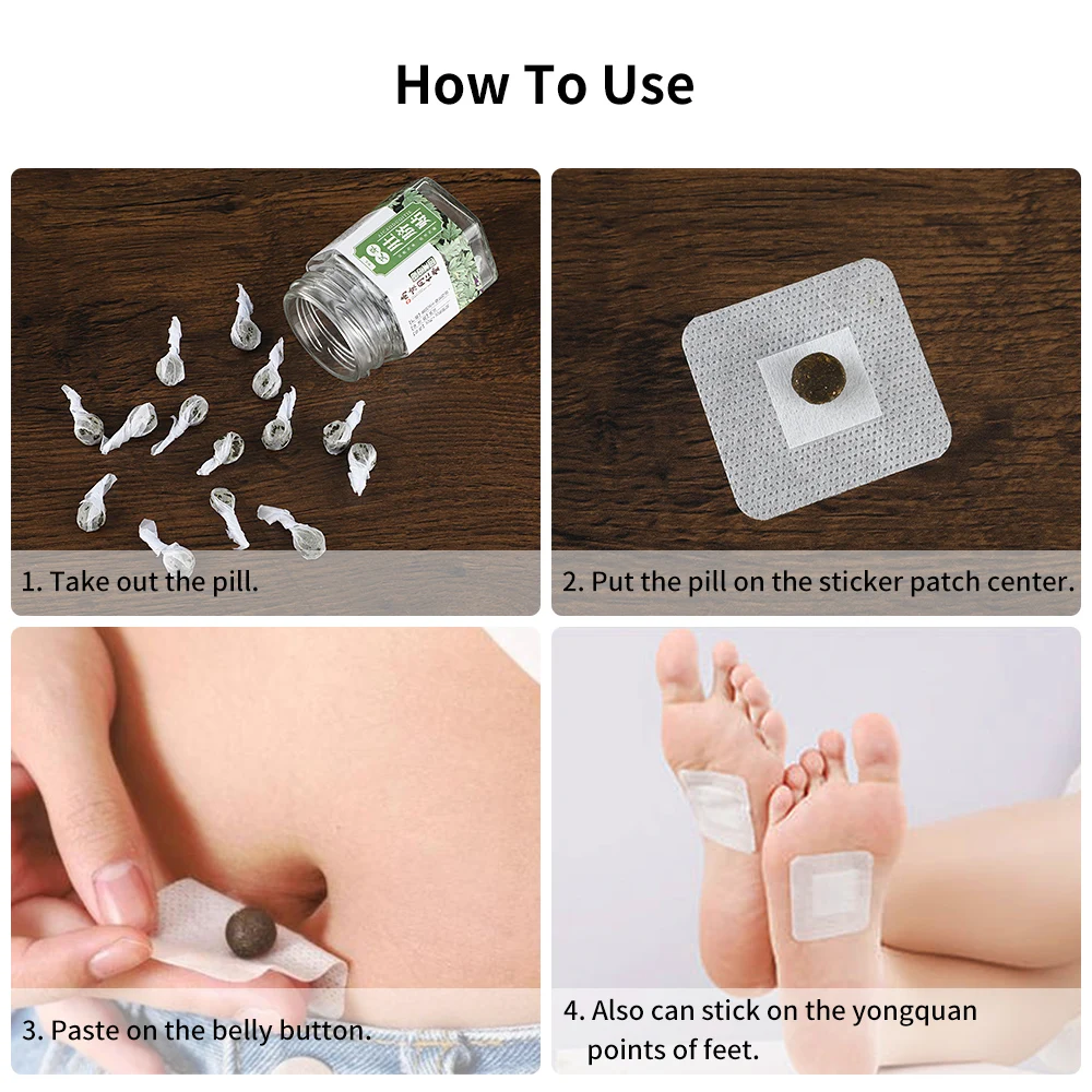 30 шт. пластырь для прижигания китайская Кнопка тревожного вызова пупка Стикеры