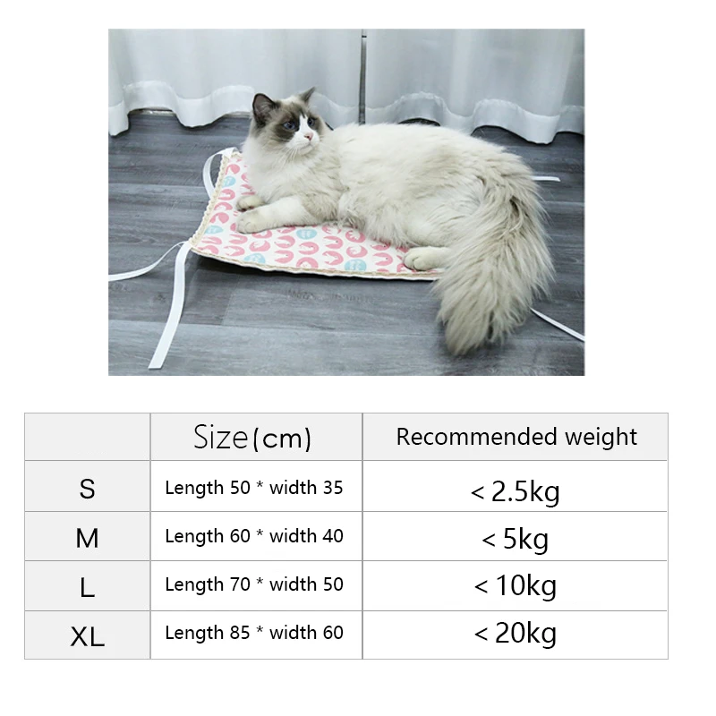 

Cat Dog Hammock Cat Dog Sleep Bed Platform Pet Cooling Mat For Kitten Puppy Blanket Kennel Washable Pet Hanging Bed Pet Supplies
