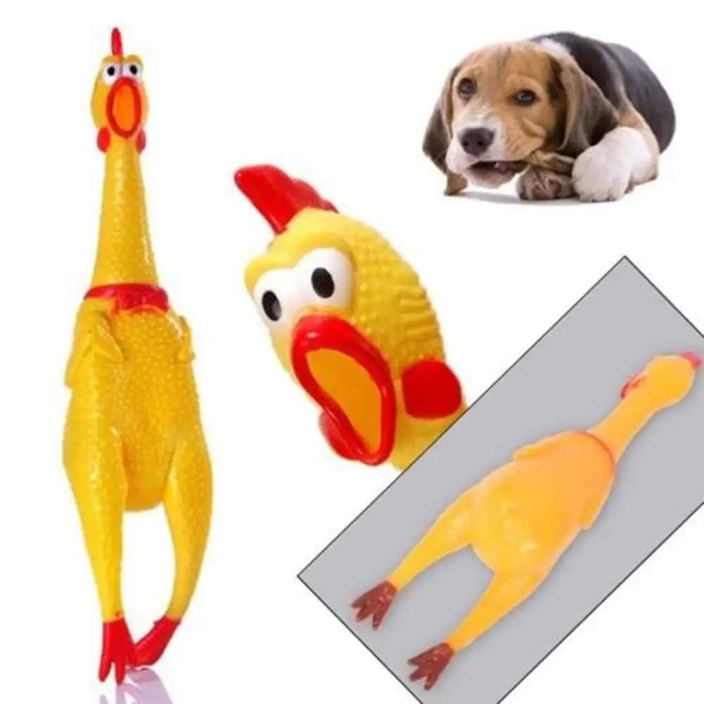 

Screaming Chicken Squeeze Sound Toy Pets Dog Toys Product Shrilling Decompression Tool Squeak Vent Chicken Stress Relief Kid Toy