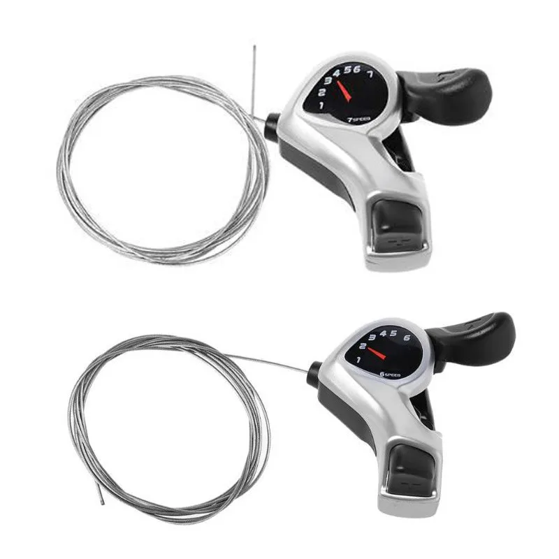 

MTB Mountain Bike Bicycle TX50 Right 6/7/18/21 Speed Thumb Gear Shift Lever For Down-shifts A Thumb Button For Up-shifts