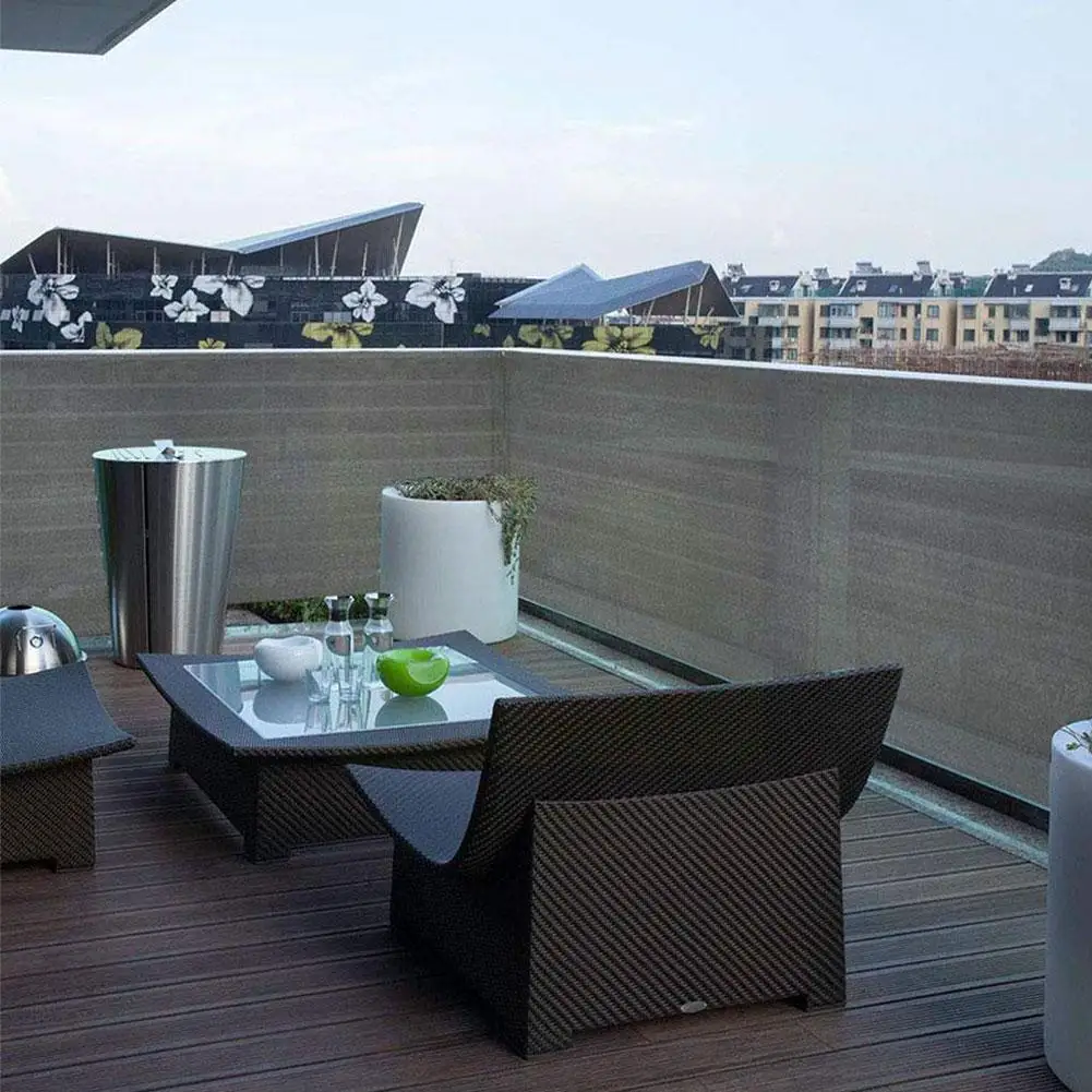 

5*0.9 M Balcony Fence Privacy Net Summer Garden Viewing Courtyard Shade Outdoor Net House Cover Anti-Aging Fence Y3X1