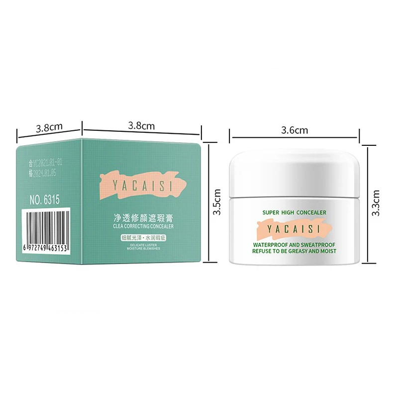 Гладкий маскирующий тональный крем водостойкий Стойкий цвет лица темные круги