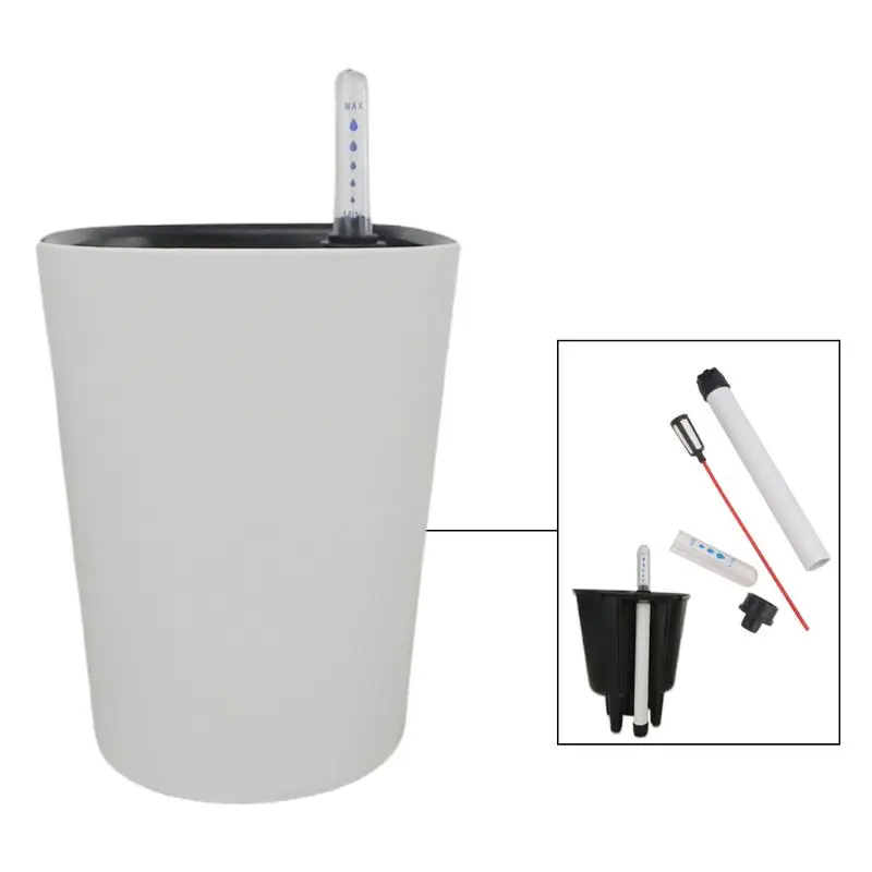 

PP Self Watering Planters Flower Pots Indoor with Water Level Indicators P82C