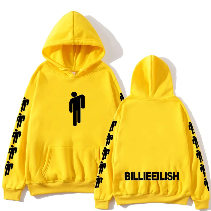 Billie Eilish модные толстовки с принтом для женщин/мужчин длинным рукавом капюшоном