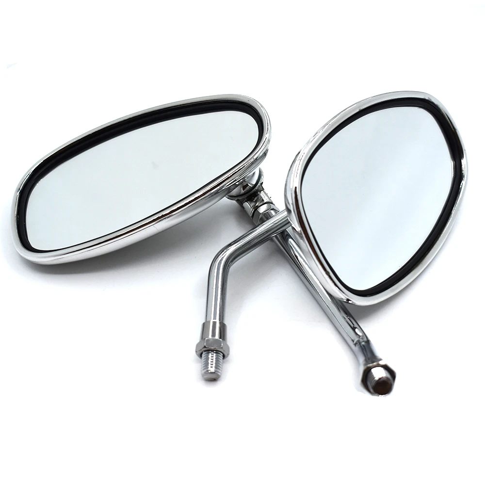 Универсальное 10 мм мотоциклетное зеркало заднего вида овальное для Yamaha YZF R1 R6 FZ1