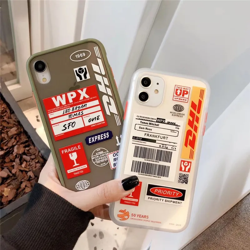 DHL Лидер продаж Экспресс 50th юбилей Edition этикетка чехол для iPhone 7 8 плюс размер 11 Pro X