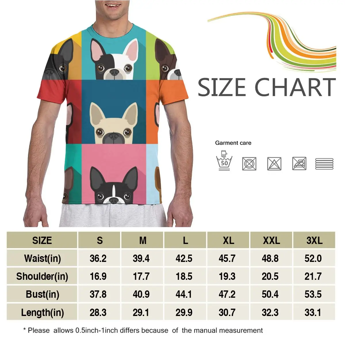 

Boston Terrier (2) Casual T Shirts Tee Tops Summer Men Short Sleeve Streetwear Fashion Male Tshirts