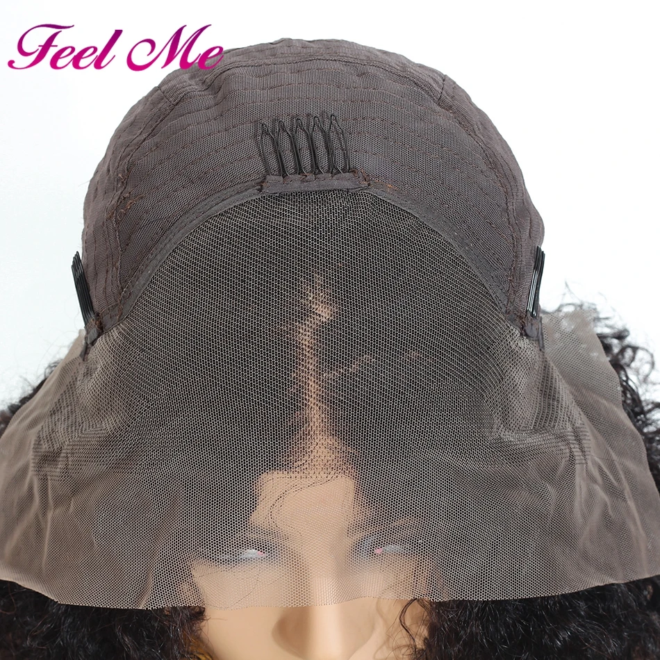 Бразильские короткие кудрявые парики с детскими волосами 130% кружевные передние