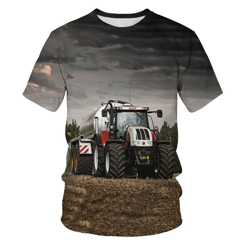 

Summer popular men's cotton top T-shirt leisure sports short sleeve photography landscape men's and women's fashion 3D printing