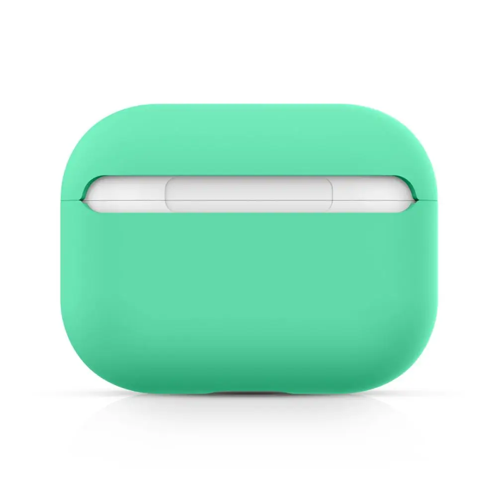 color 10 Чехол для AirPods Pro, мягкий жидкий силиконовый защитный чехол, видимый передний светодиодный чехол для AirPods Pro, чехол 3, модный зеленый - Цвет: color 10