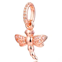 dragonfly s925 silver charm pendant european bead for original charm silver bracelet trinket jewelry lady women girl gift