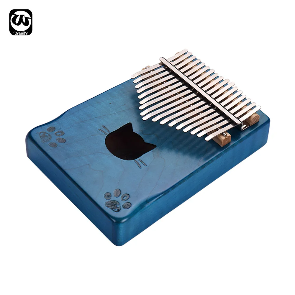Walter. t WK-17MS 17-key Kalimba большого пальца фортепиано Mbira клена с сумкой тюнинг молоток Ткань для очистки наклейки музыкальный подарок