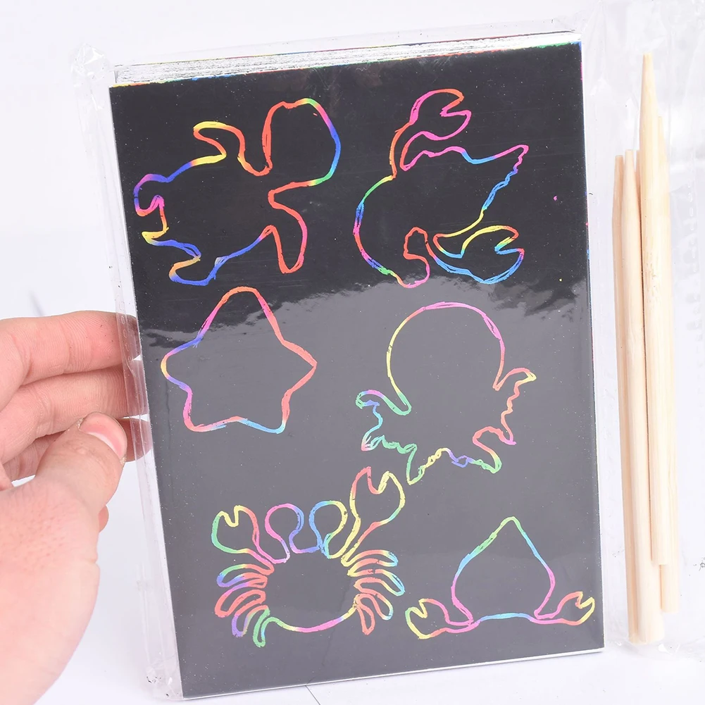 

32K Magic Scratch Doodle Drawing Set Puzzle Baby Early Educational Toy DIY Kindergarten Educational Graffiti Toys