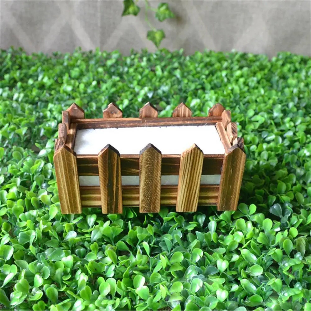 1 шт. карбонизированный деревянный цветочный горшок забор основной цвет