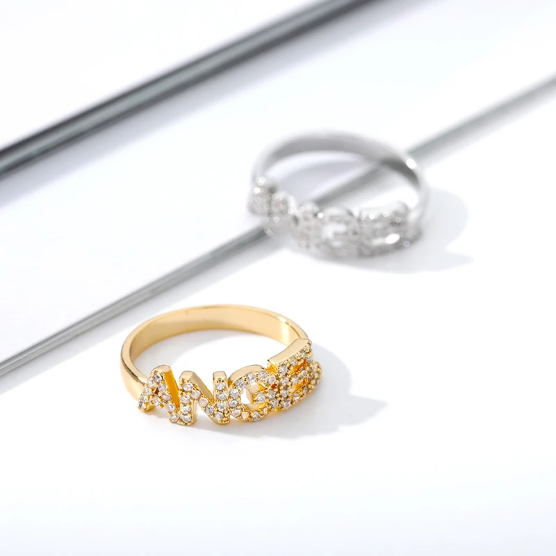 Женское кольцо с ангелом из нержавеющей стали буквами | Украшения и аксессуары