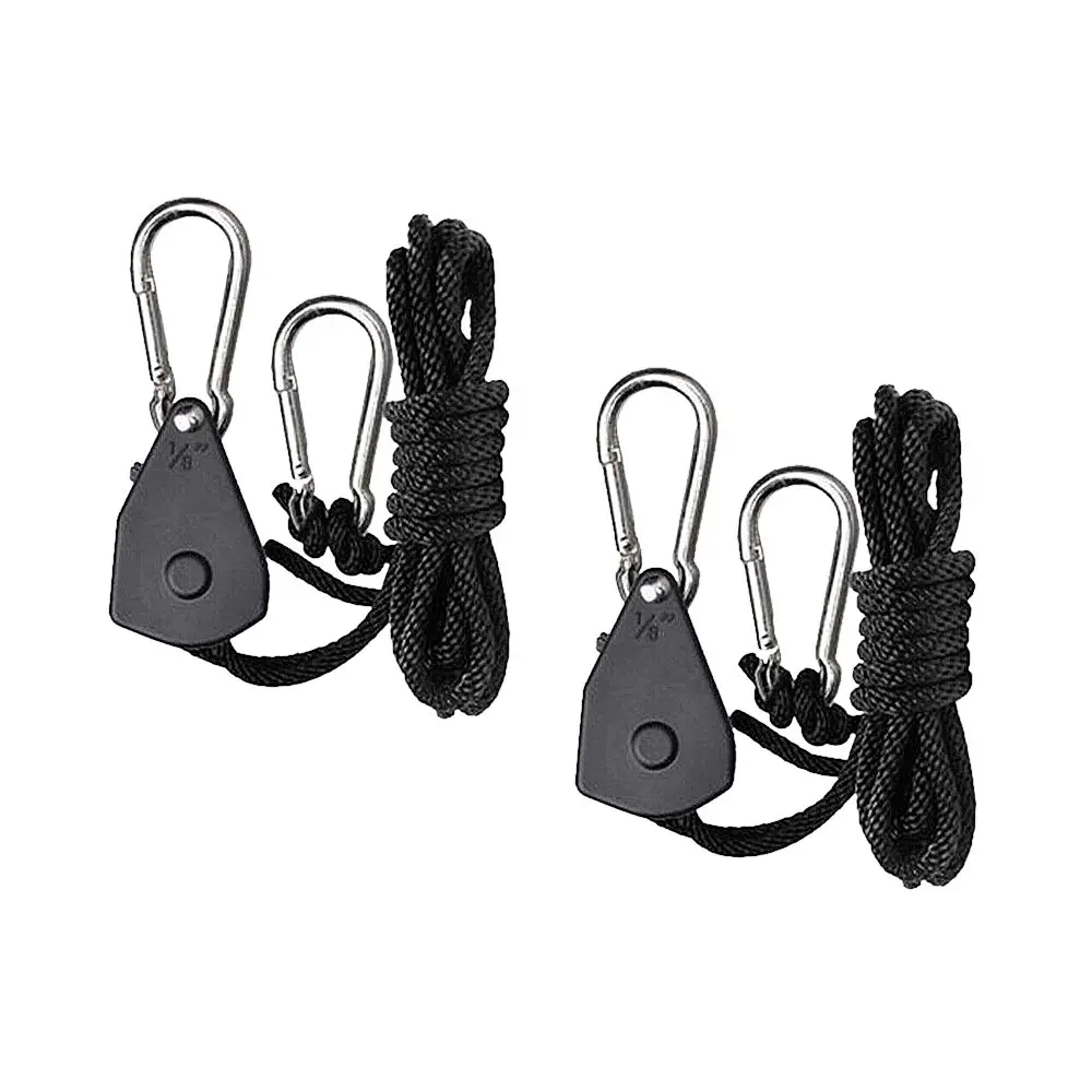 2x Регулируемый сверхмощный крючок веревка набор аксессуаров вешалка с храповым