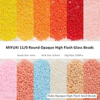 1100pcspipe 2mm japan miyuki round hole bead solid color czech glass seed spacer diy beads for kids jewelry making accessories
