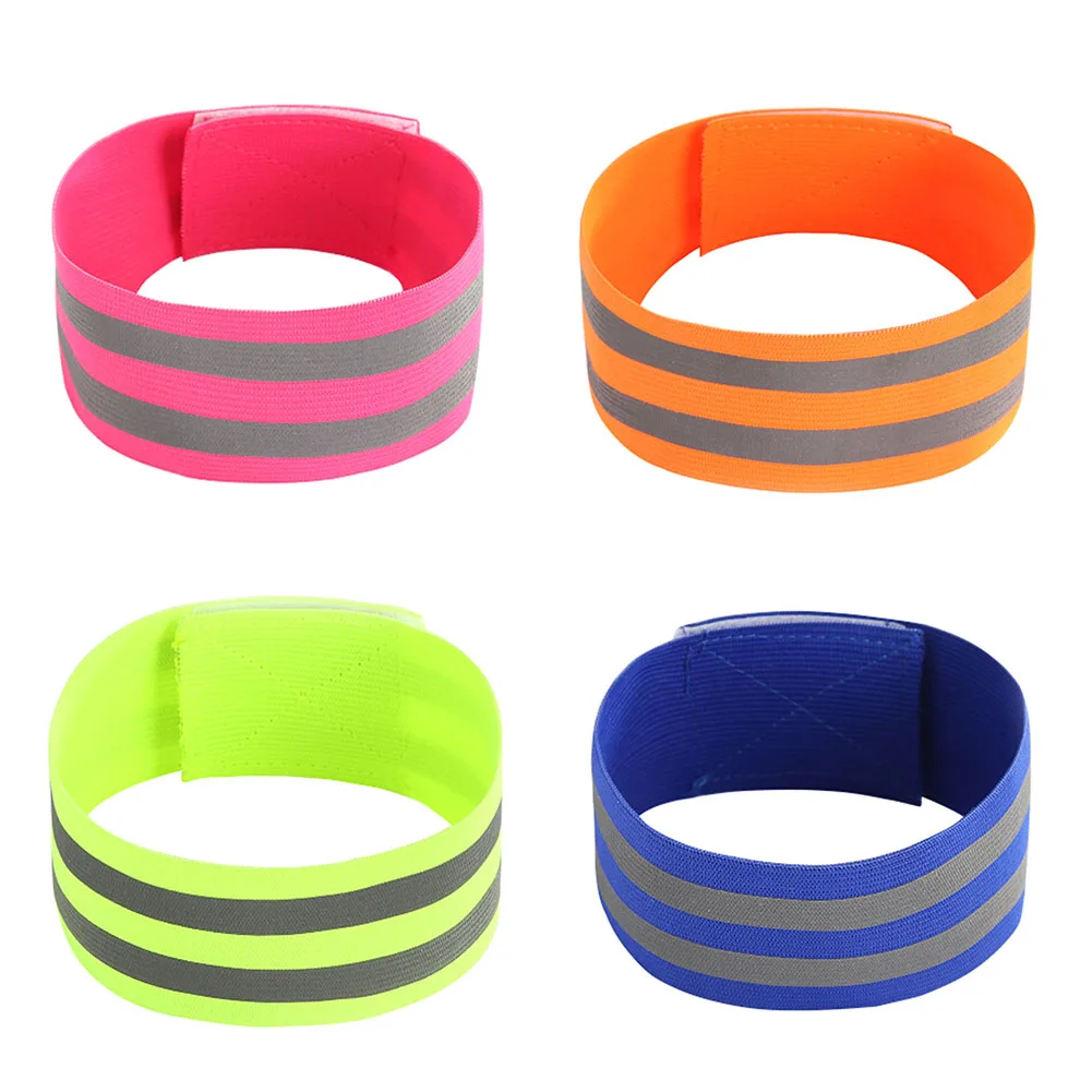 

1Pcs High Visibility Double Reflective Wristband Bracelet Band Running Night Cycling Jogging Safety Reflector Armband