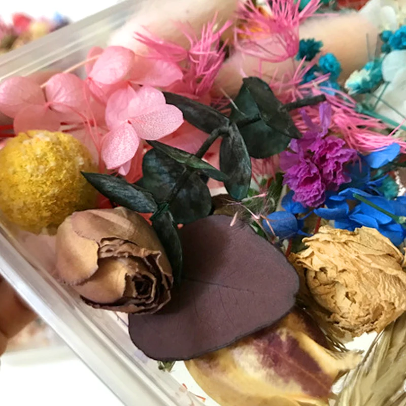 1 коробка сушеных цветов настоящие сухие растения для ароматерапии свеча