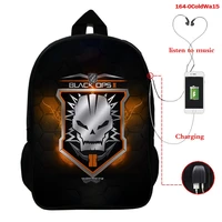 call of duty black ops cold war 3d backpack multifunction usb charging travel bags student backpack for boys girls school bag