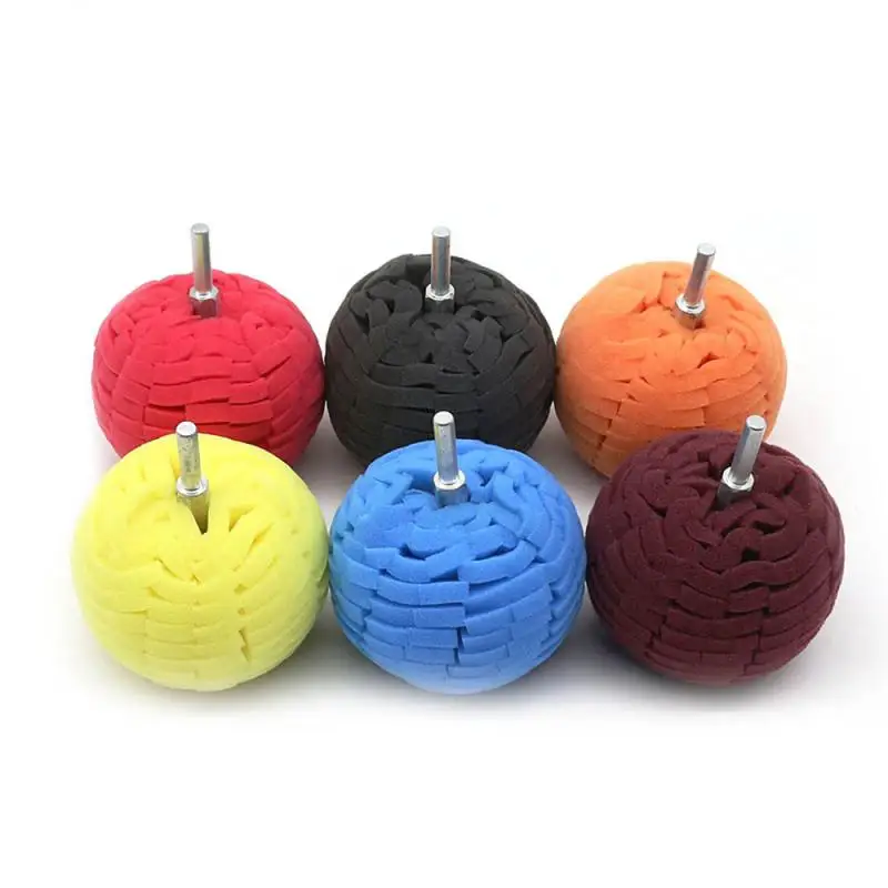 

Car Polishing Polisher Colorful Auto Tools Car Wash Sponge ball Buffing Ball Finishing Pad Buff Polish Pad Buffer