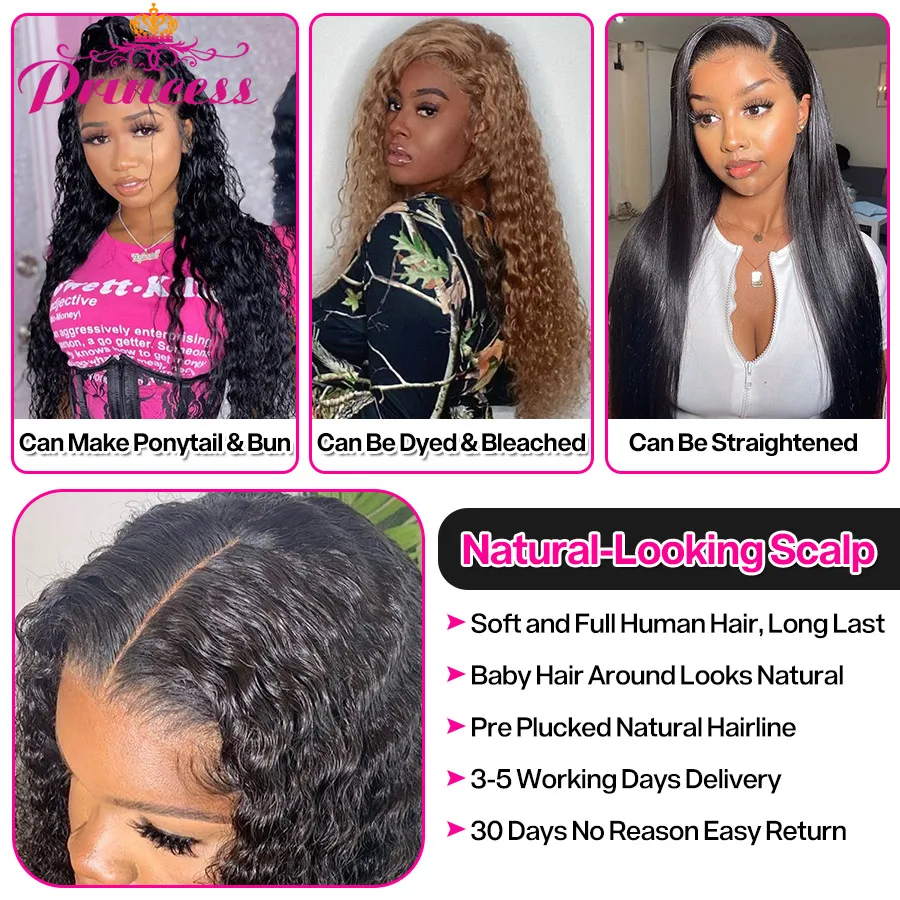 Парики из человеческих волос на сетке спереди 13x4 предварительно выщипанные для