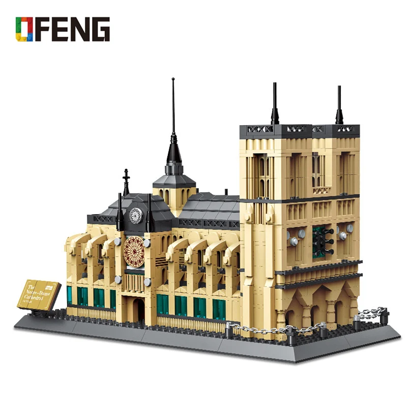 World Famous Architecture Building Blocks Saint Basil's Cathedral Chinese Style House Statue Liberty Bricks Toys Gifts for Kids