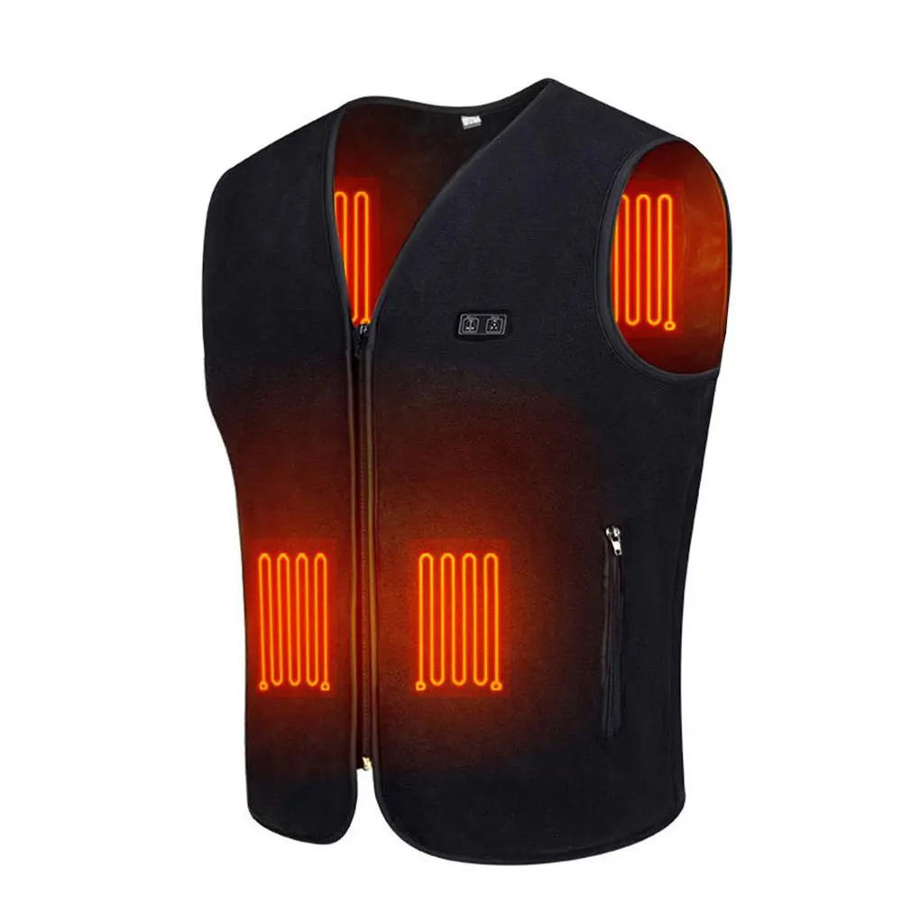 

Heated Vest 3-Speed Adjustable Temperature USB Charging Warmer Jacket Winter Electric Sleeveless Self-heating Vest Blue 3XL