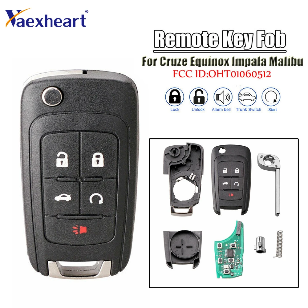 4+1/5 Брелок с кнопкой для дистанционного управления 315 МГц с чипом ID46 для Chevrolet Impala Equinox Cruze Sonic Malibu Camaro OHT01060512 13500222 on.