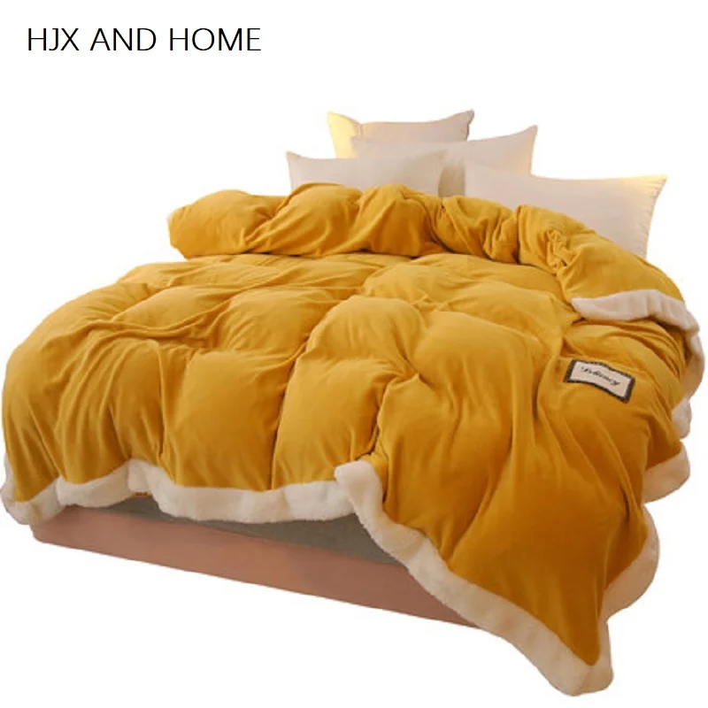 Теплое и удобное зимнее стеганое одеяло однотонное полноразмерное | Дом сад