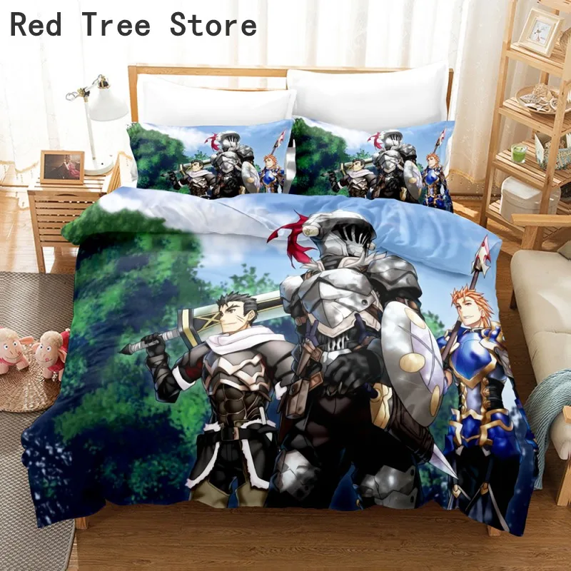 

Goblin Slayer Japan Anime Bedding Set Kids Boy Bed Linen Quilt 2/3pcs Duvet Cover 3D Home Textile Single Double Queen King Size