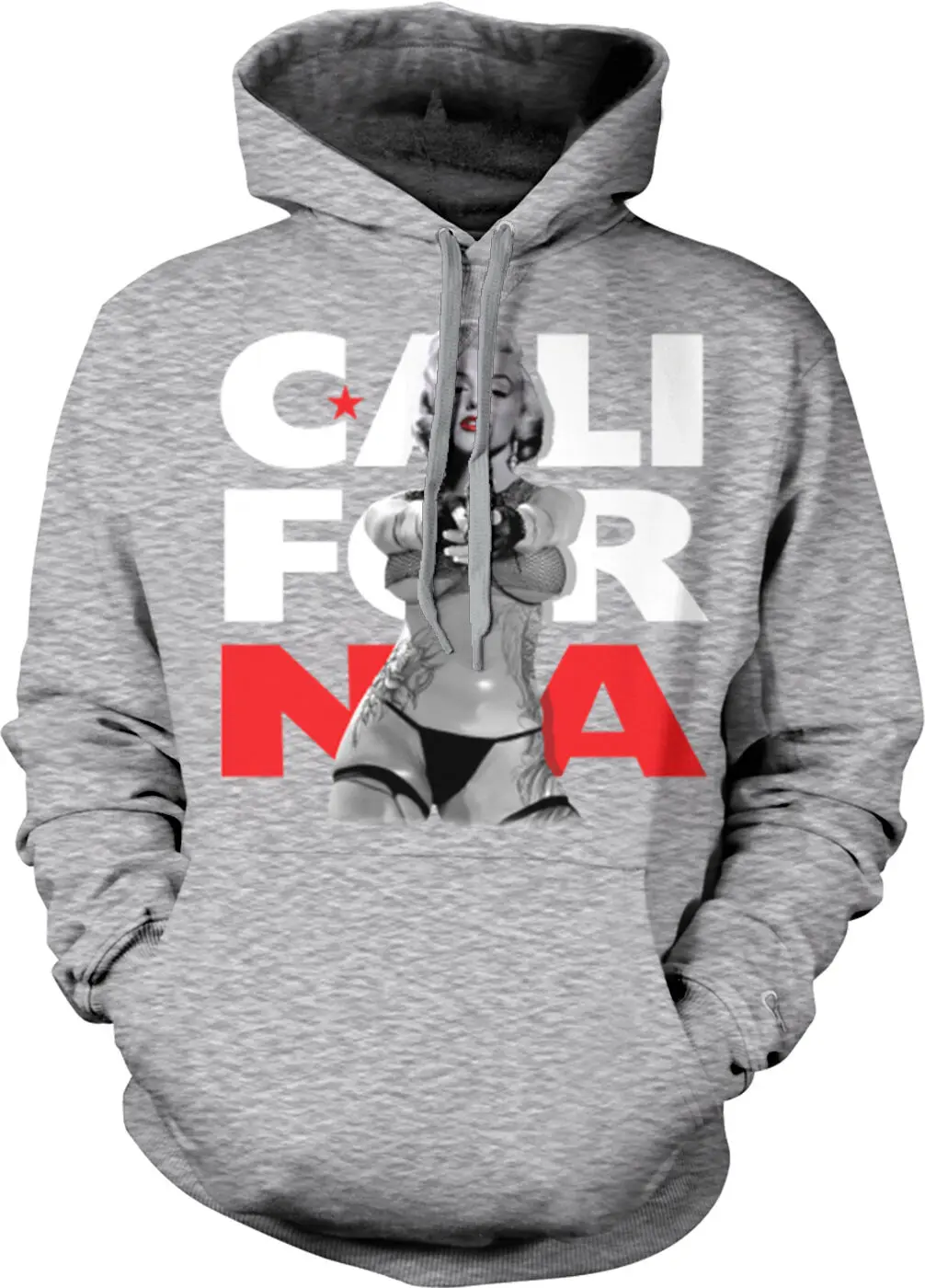 Калифорния Мэрилин татуировки пистолет West Coast звезда Толстовка Пуловер | Мужская