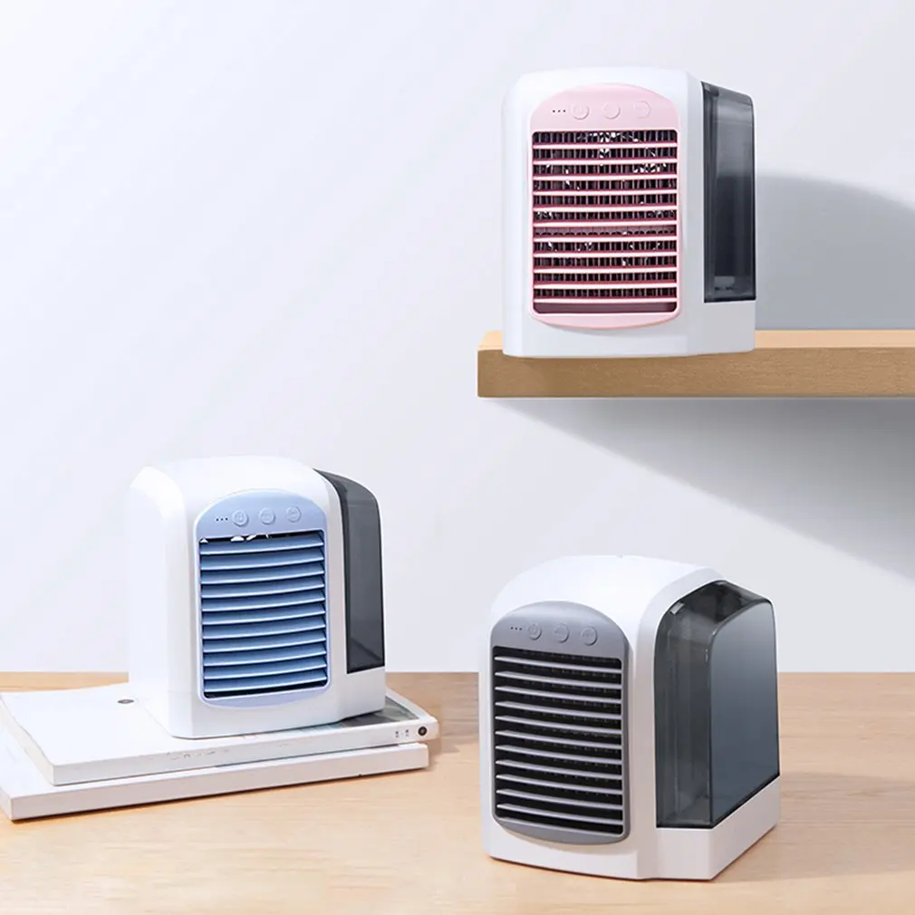 WT-F10 Mini Desktop Fan Humidifying Fan Cooling Low Noise Cooling Fan Three Gear Wind For Office Dormitory Bedroom