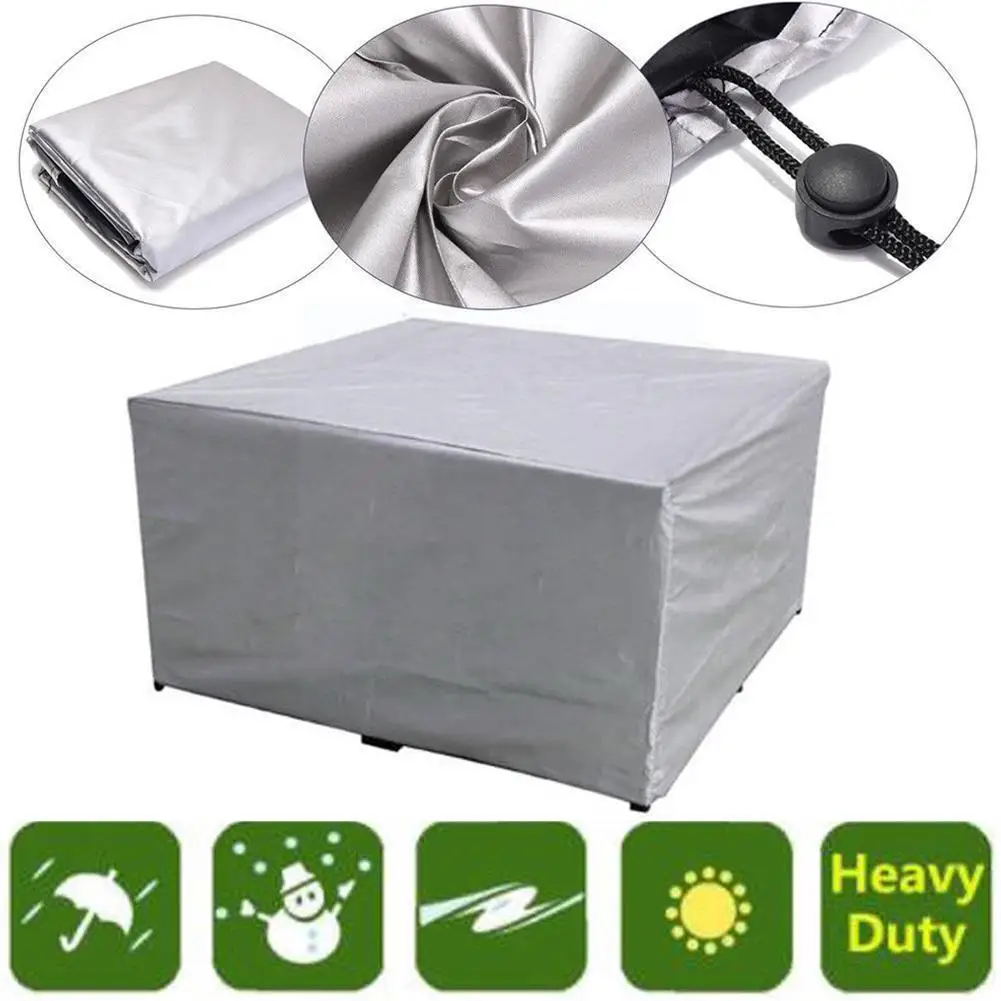 

Чехлы для уличной мебели, водонепроницаемые, с защитой от дождя, пыли и УФ излучения, тканевые мебельные накидки для газона, сада, Оксфорда, п...