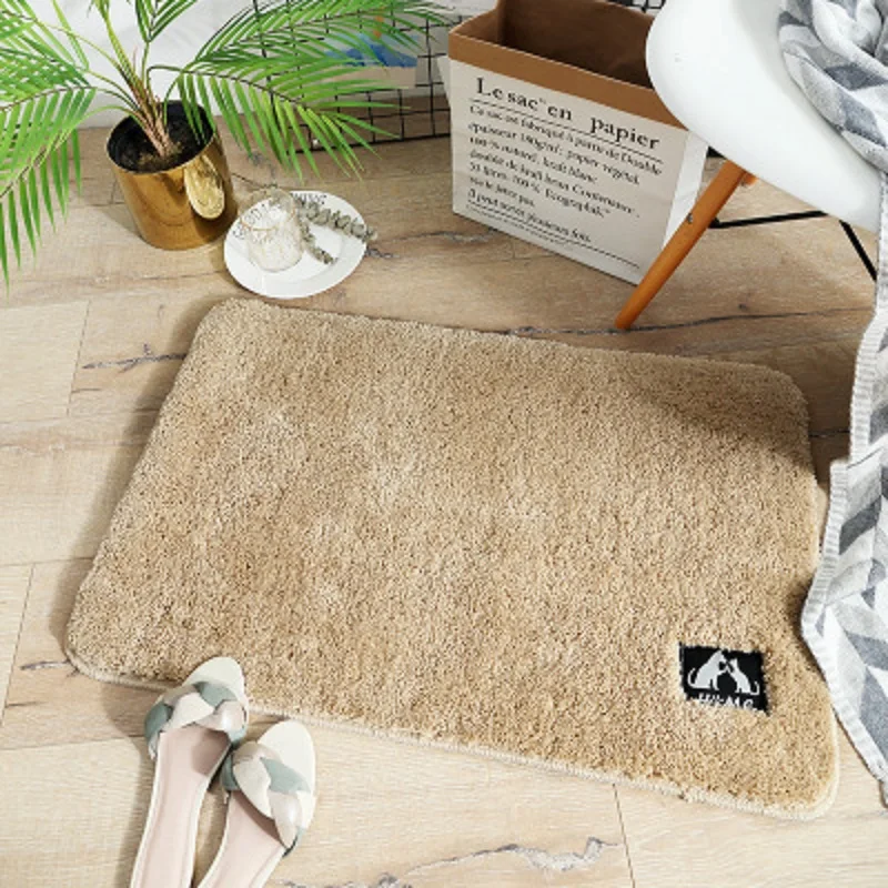 Household Floor Mats Thick Plush Door Mat Kitchen Bathroom 3 Times Water-Absorbing Quick-Drying Carpet Soft Skin | Дом и сад
