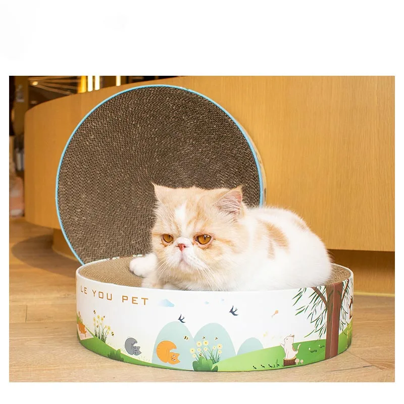

Wear-resistant Cat Scratching Board Round Non-dandruff Cat Scratching Board Nest Bowl-shaped Claw Sharpener Corrugated Cat Litte